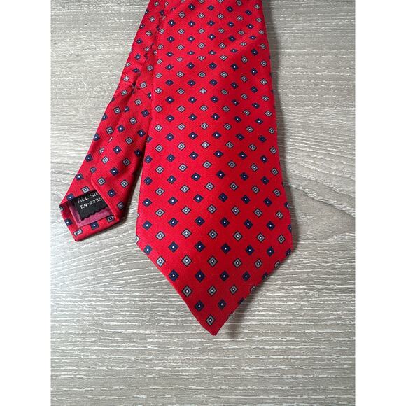 Lilly Dache - Paris Rome Los Angeles - Men’s Tie- Red W/ Multicolor Polka Dots - Picture 2 of 4